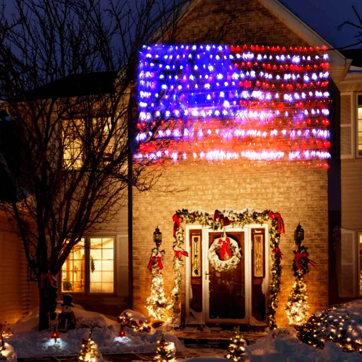 American Flag LED String Lights