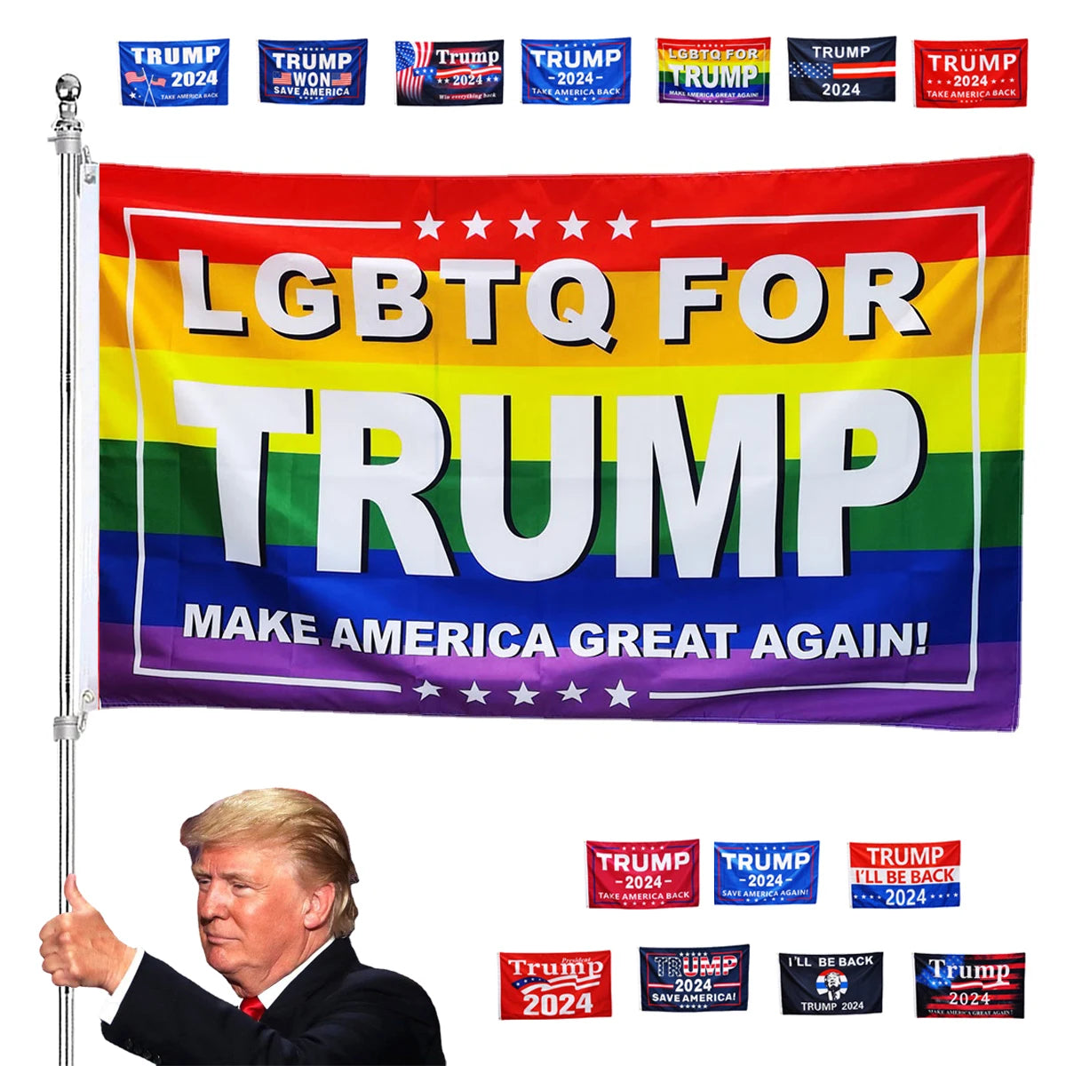 Trump 2024 Flag 3x5 Feet