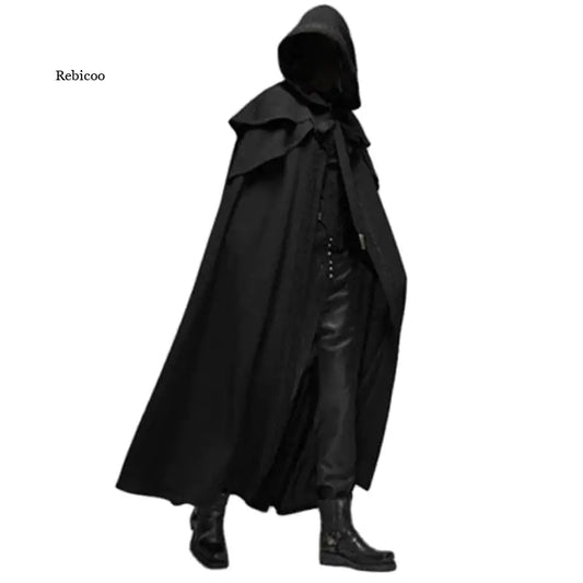 Loose Hooded Men Cloak