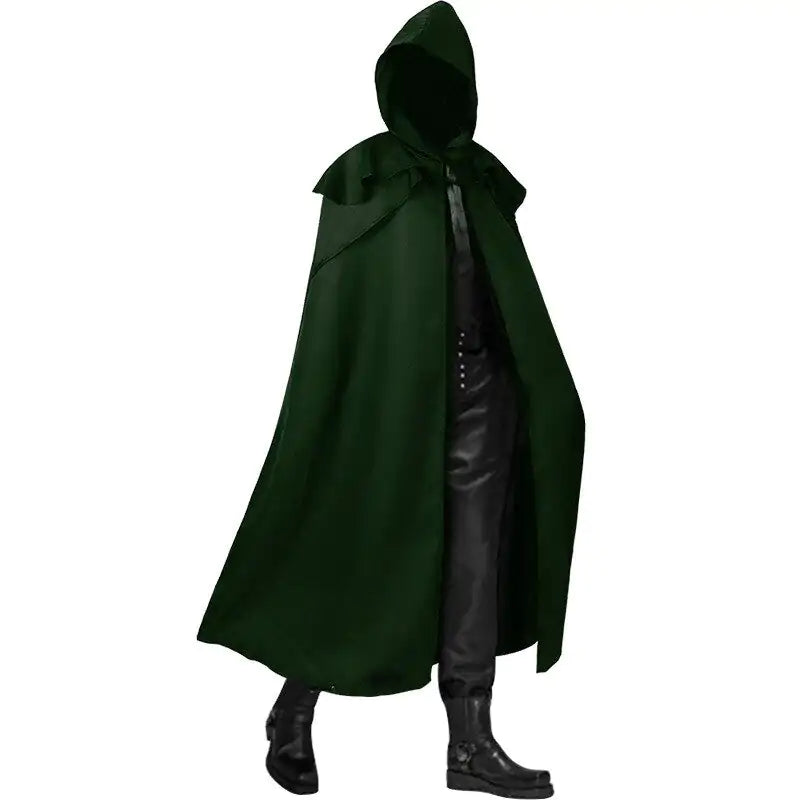 Loose Hooded Men Cloak